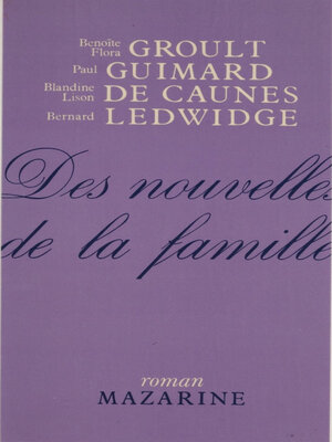 cover image of Des nouvelles de la famille